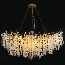 Φωτιστικό Κρεμαστό 13xG9 230V Χρυσαφί με Κρύσταλλα 955HUGO13